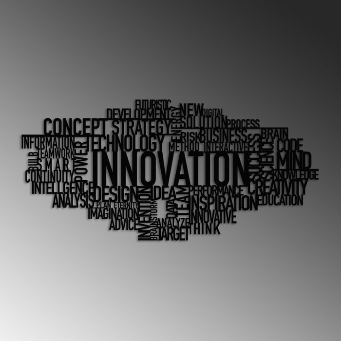 Wallity Innovation Accesorio Decorativo de Pared de Metal Negro